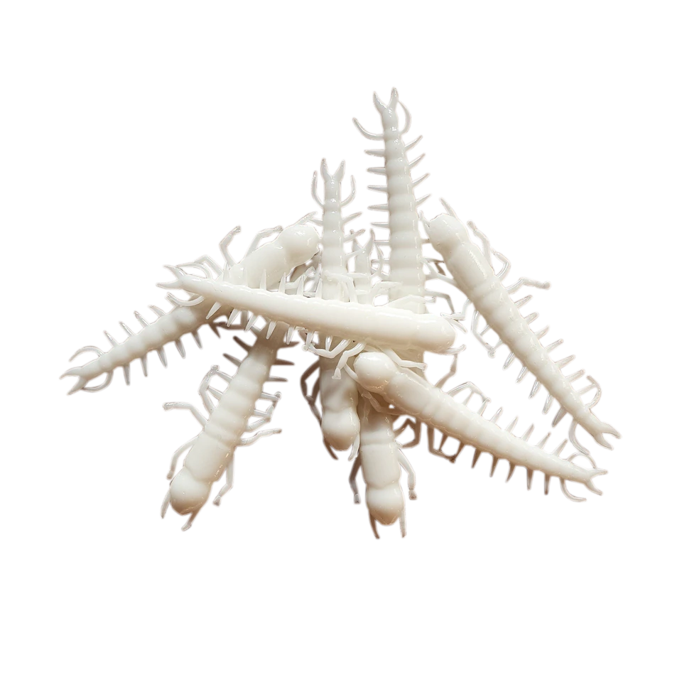 white hellgrammite fishing lure