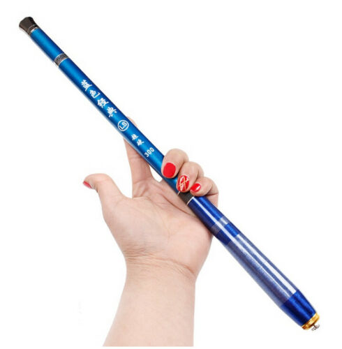 Blue 46T carbon fiber 5'10" (1.8 meter) telescopic microfishing rod
