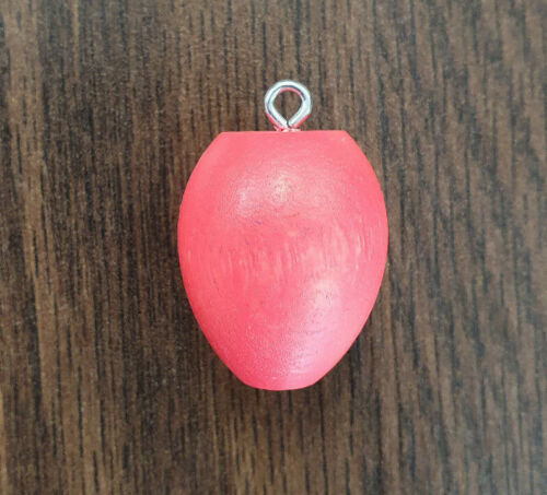 small pink wood egg bobber