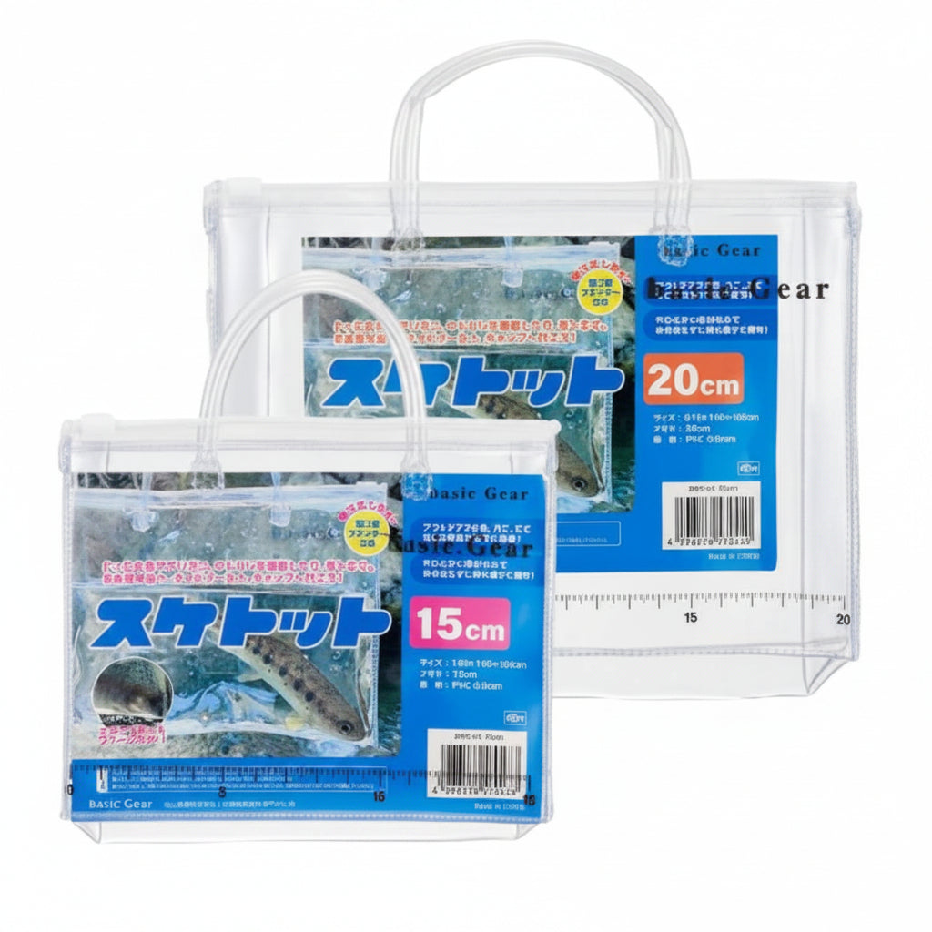 Two plastic gear products with measurement labels in clear packaging on a white background.