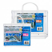 Two plastic gear products with measurement labels in clear packaging on a white background.