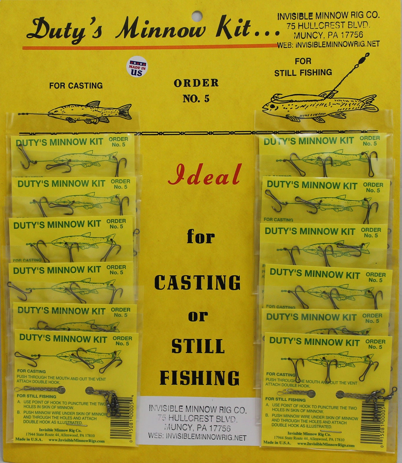 duty's number 5 minnow kit