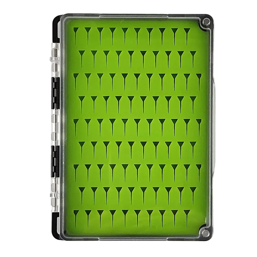 green silicone fly box with magnetic lid