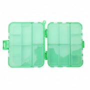 green tackle box open 