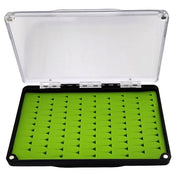 fly box with clear lid and green silicone insert