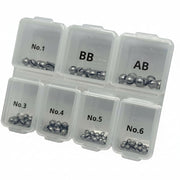 set of ninja split shot in a clear plastic box