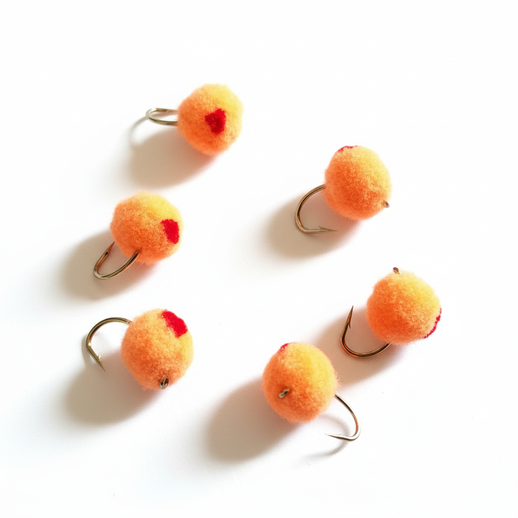 orange blood dot egg flies