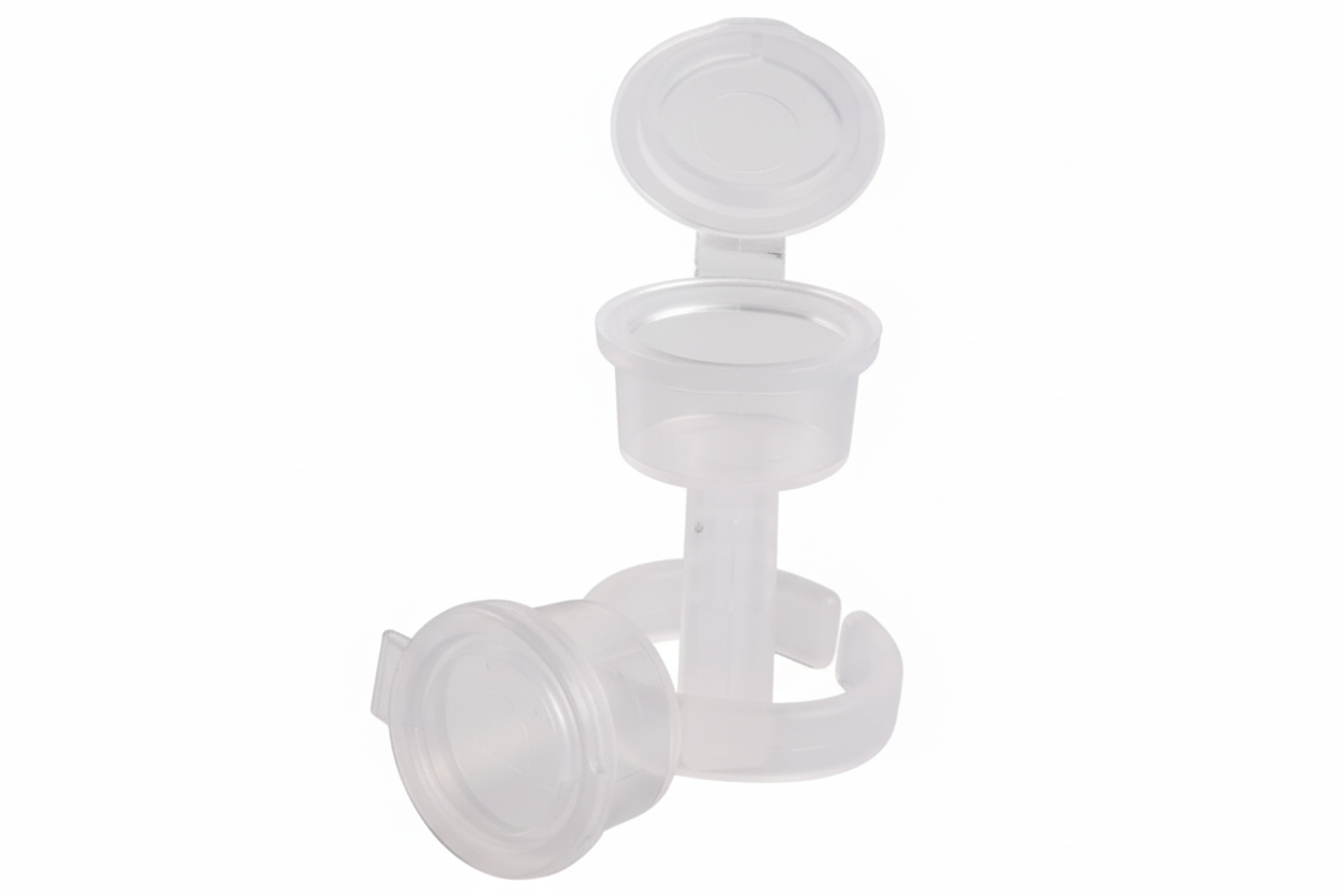 clear plastic rings with lids