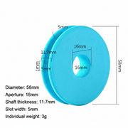 foam wheel with measurements