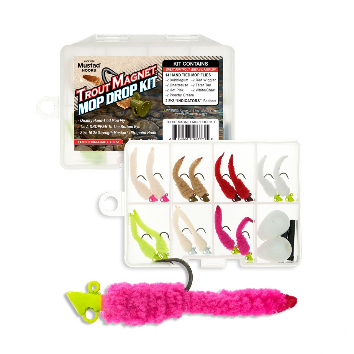 Leland's Lures Trout Magnet Mop Drop Kit – Mop Fly Dropper Rig for Trout & Panfish