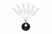 white micro fishing bobbers