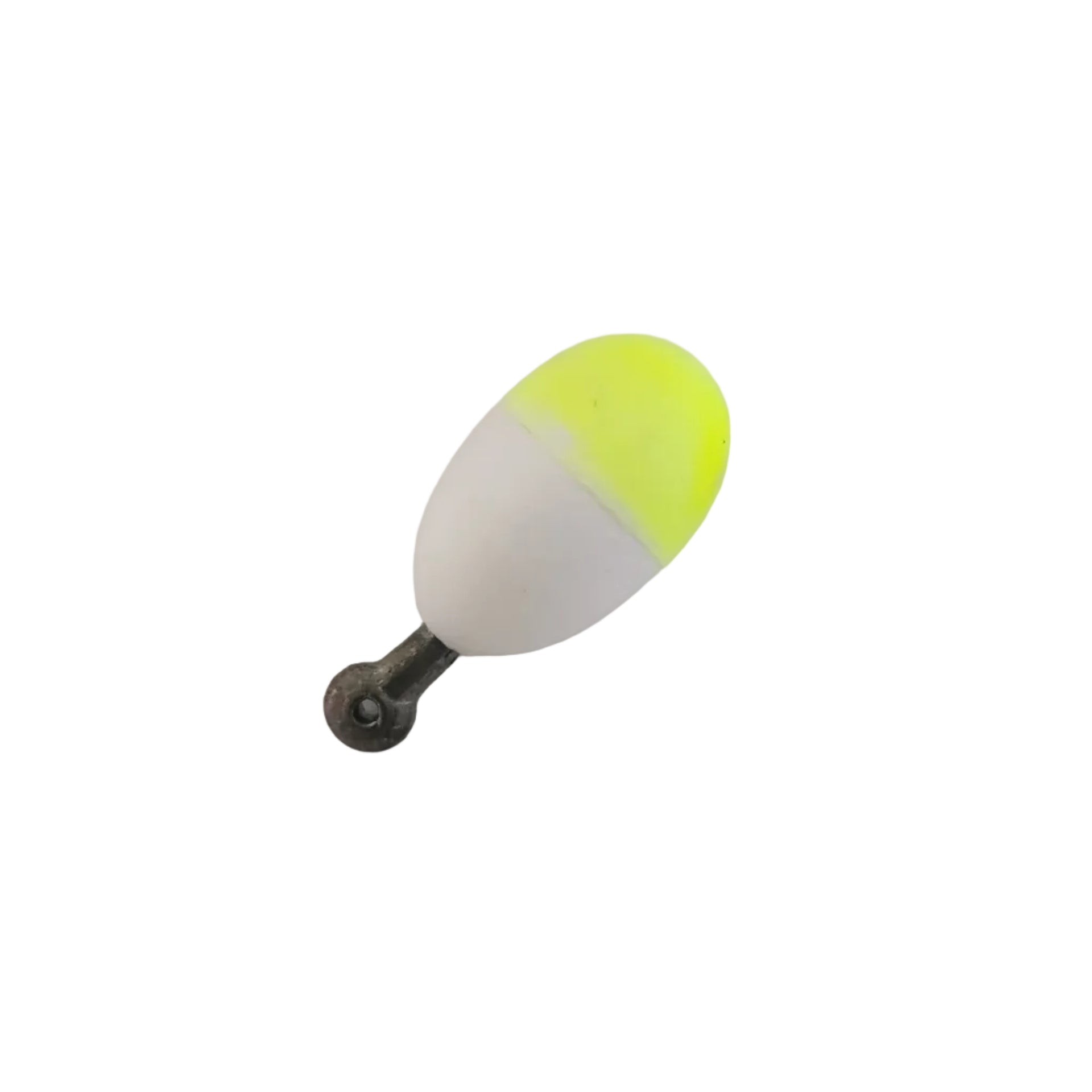yellow and white Glo Bob weighted float