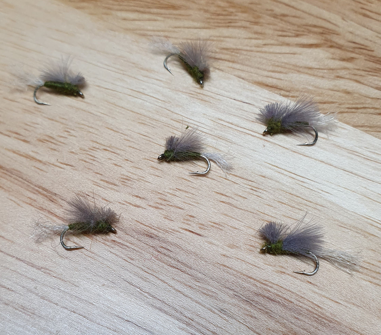 CDC Olive Caddis dry fly