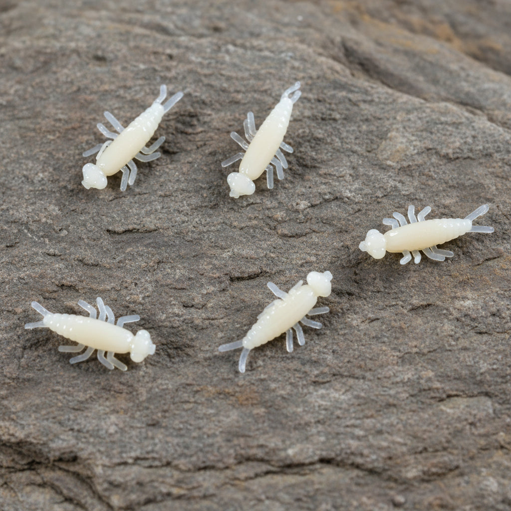 stonefly brown colored soft plastic micro baits