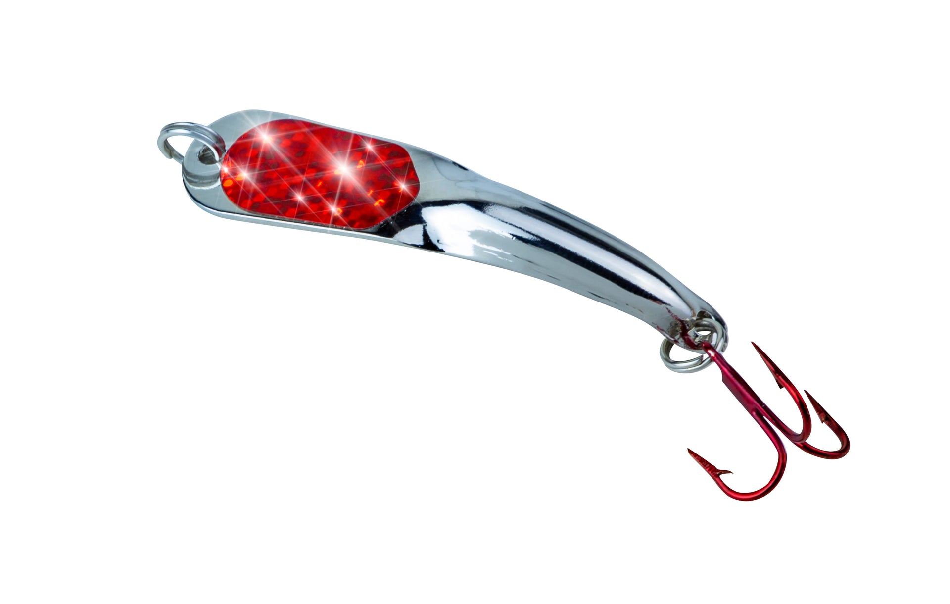 troutsmith iron decoy spoon silver red
